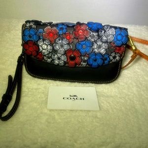 COACH 1941 Leather Tea Rose 2Way Shoulder Bag Clutch purse